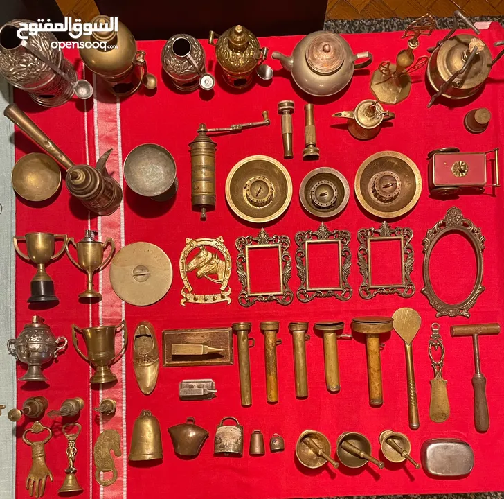 (تخفيض السعر) 102 قطعة من نوادر ونواعم النحاسيات و 10 مداليات نحاس. التفاصيل داخل الوصف.