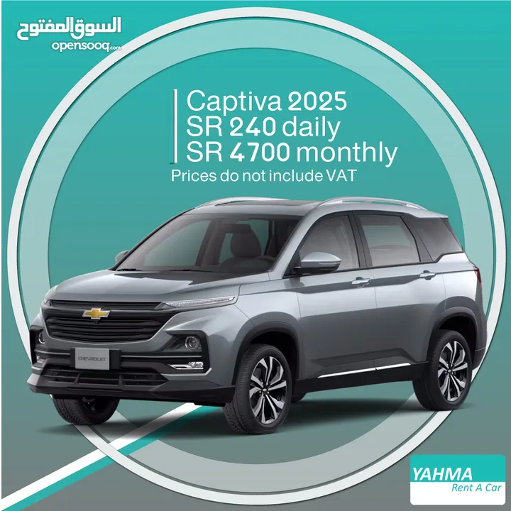 Chevrolet Captiva 2025 for rent in Khobar - Free delivery for monthly rental
