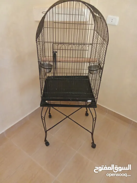 قفص ببغاء للبيع /وكنار احمر للبيع