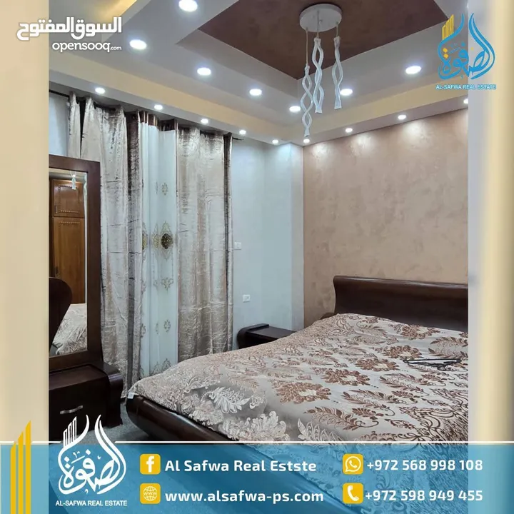 شقه مميزة مفروشه للايجار مع ترس قرب بلديه رام الله