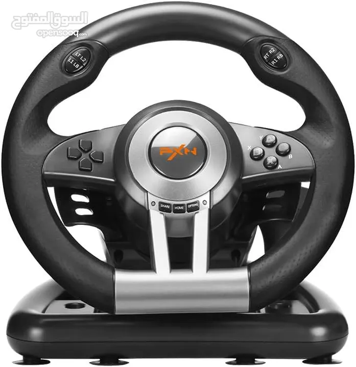 ستيرنغ ويل مقود سواقة مع بريكات لأجهزة الـ PC و البلايستيشن PXN V3 Steering