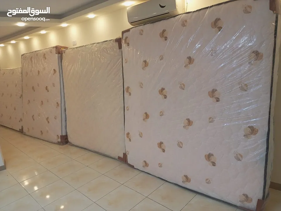 عروض نار على فرشات الزنبرك المجوز فقط 50دينار  170*190*25 200*180*25 قماش جاكار تركي مبطن