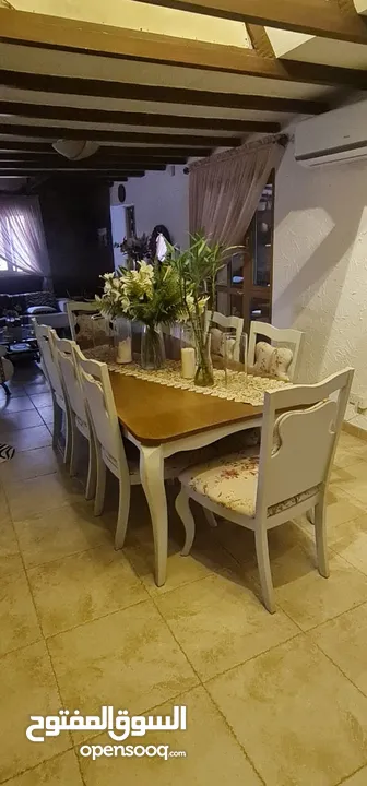 Vintage wooden dining table & console for sale
