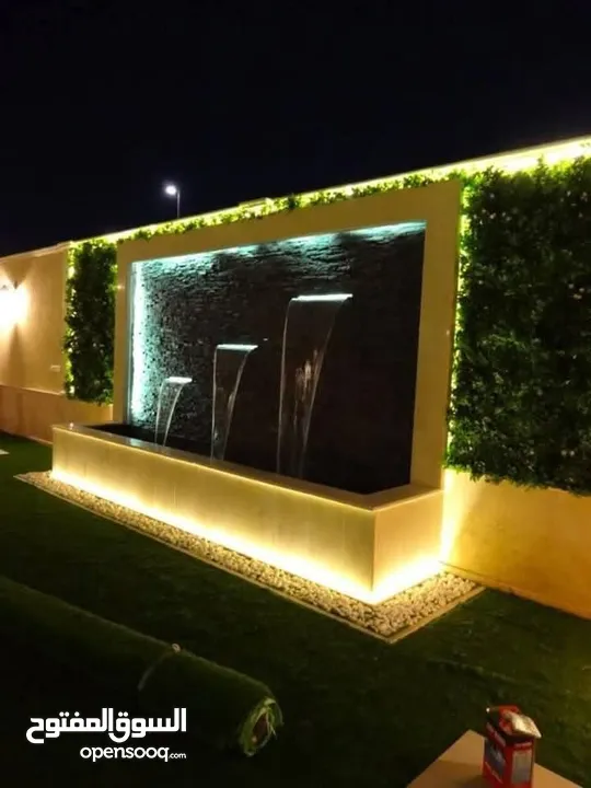 بناء شلالات الصناعيه ونوافير وبرك سباحه