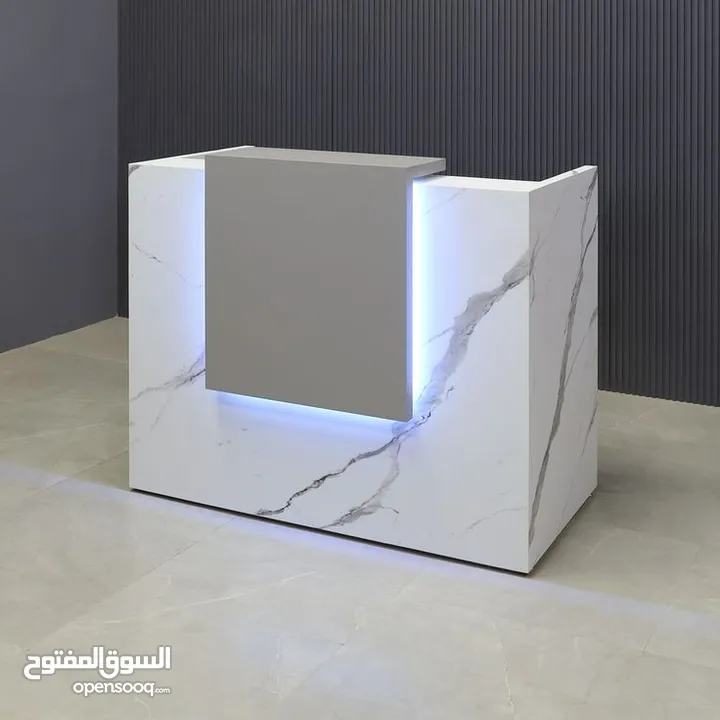 كاونتر استقبال قياس 160سم شامل التوصيل متوفر بعدة الوان وموديلات حسب الطلب