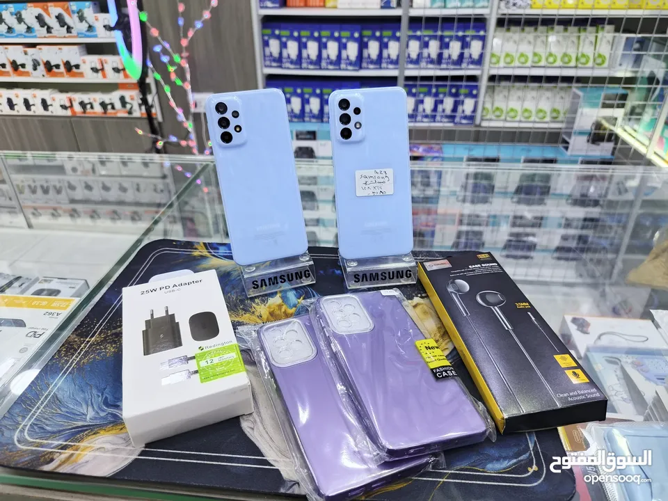 الازرق البارد متوفر SAMSUNG A23 رام 12 جيجا 128 بدون كرتونه معه بكج هدية متوفر توصيل