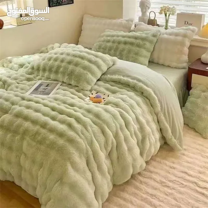 الأفخم والأجمل لشتاء 2026 وصل  لحاف فقاعات الأرنب المخملي