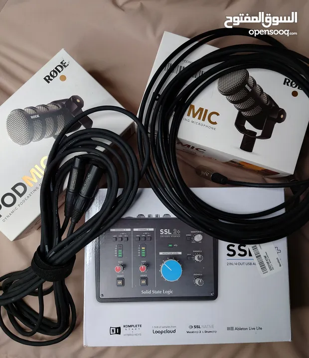 Rode pod mic + ssl2 audio interface