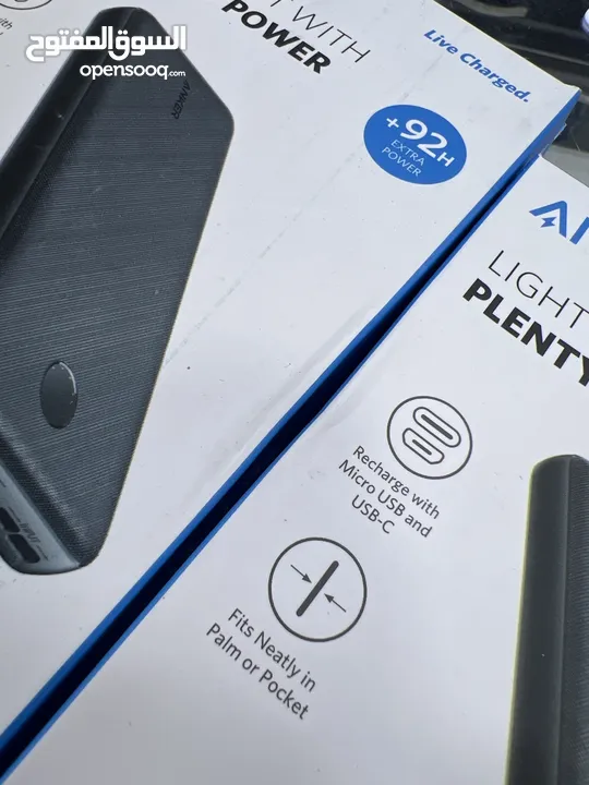 PowerBank Anker 20000mAh باور بانك انكر الاصلي 20000 مل امبير مدخلين شحن