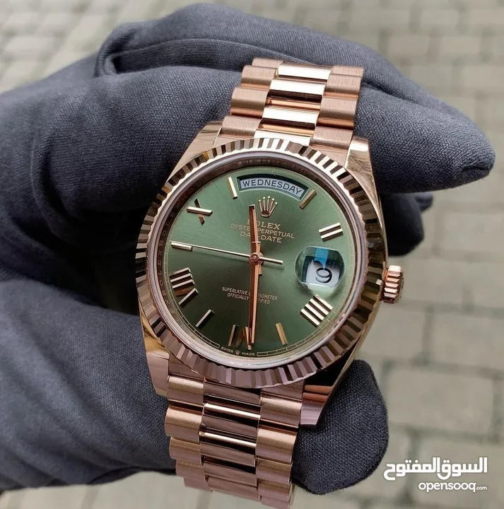 FOR SALE ROLEX DAY DATE 40MM ROSE GOLD OLIVE DIAL