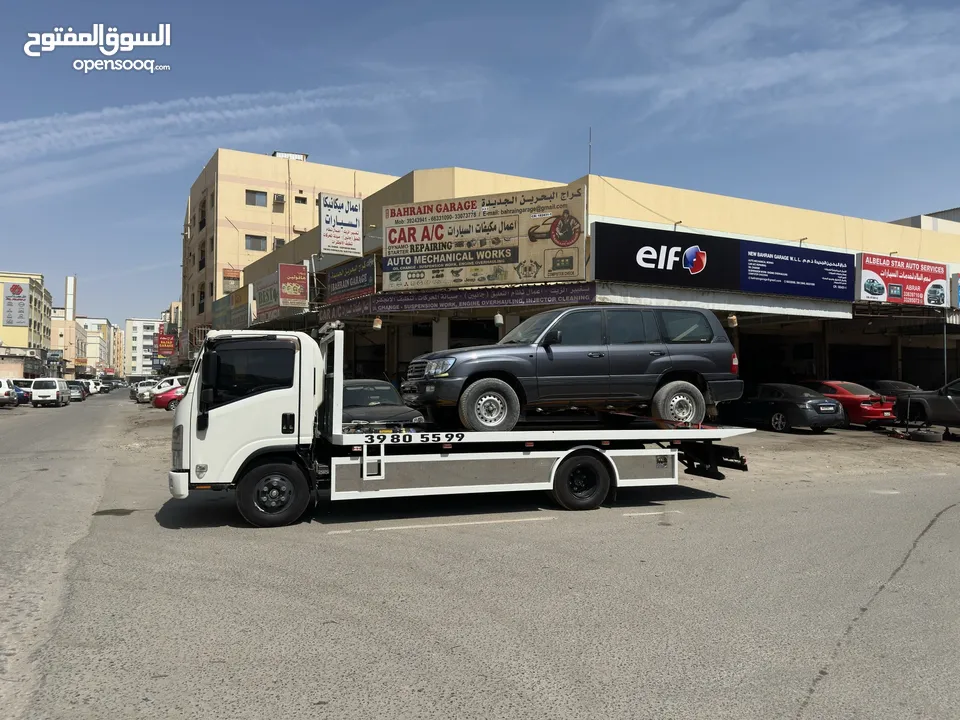 سطحة مدينة حمد 24 Hamad Town TOWING CAR 24 ونش رافعة رافعه نقل سطحة البحرين خدمات سحب سيارات
