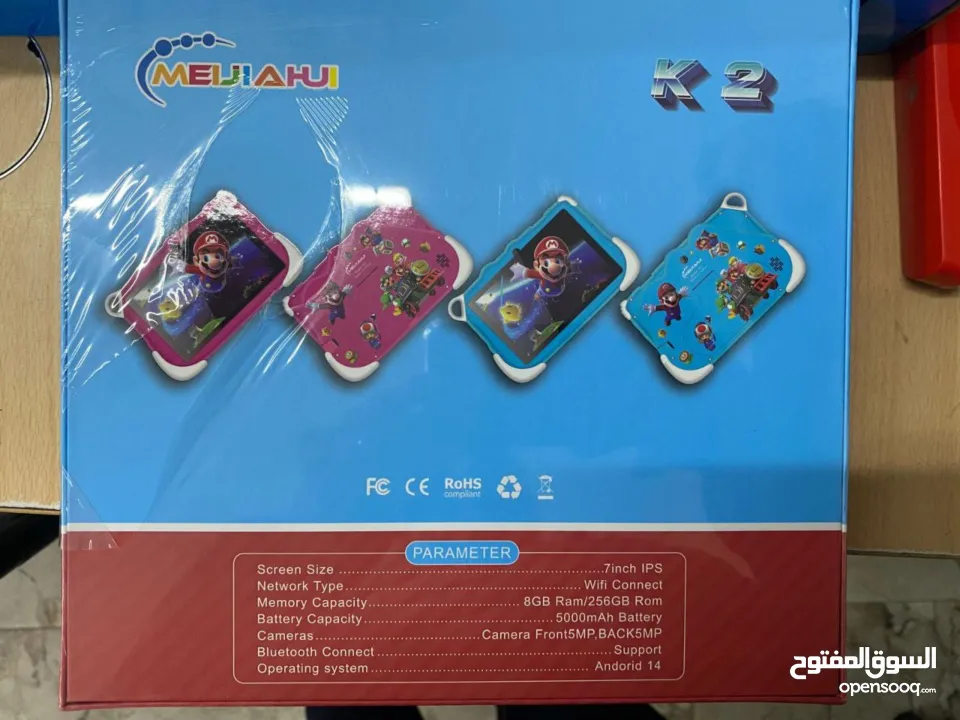 تابلت الأطفال K2 الذكي تعليم وترفيه في جهاز واحد  تابلت مخصص للأطفال بتصميم كرتوني جذاب وسه