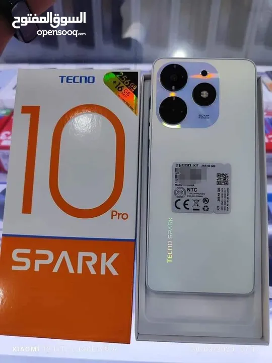 اخو الجديد Spark 10pro رام 16 جيجا 256 أغراضة والكرتونه الأصلية متوفر توصيل