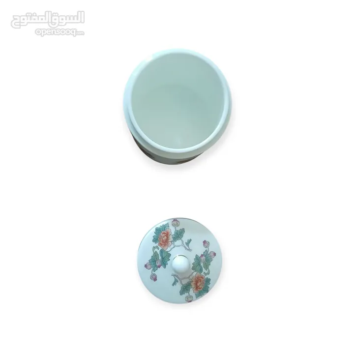 وعاء/مرطبان خزفي فاخر من WEDGWOOD - Kutani Crane - إنجليزي أصلي