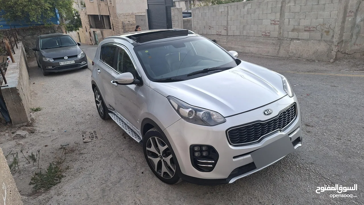 كيا سبورتج جتي لاين 2016ماتور2000ديزل فلل اضافات مع فتحة سقف بنوراما  بسعر حررررق كاش دهان شركة