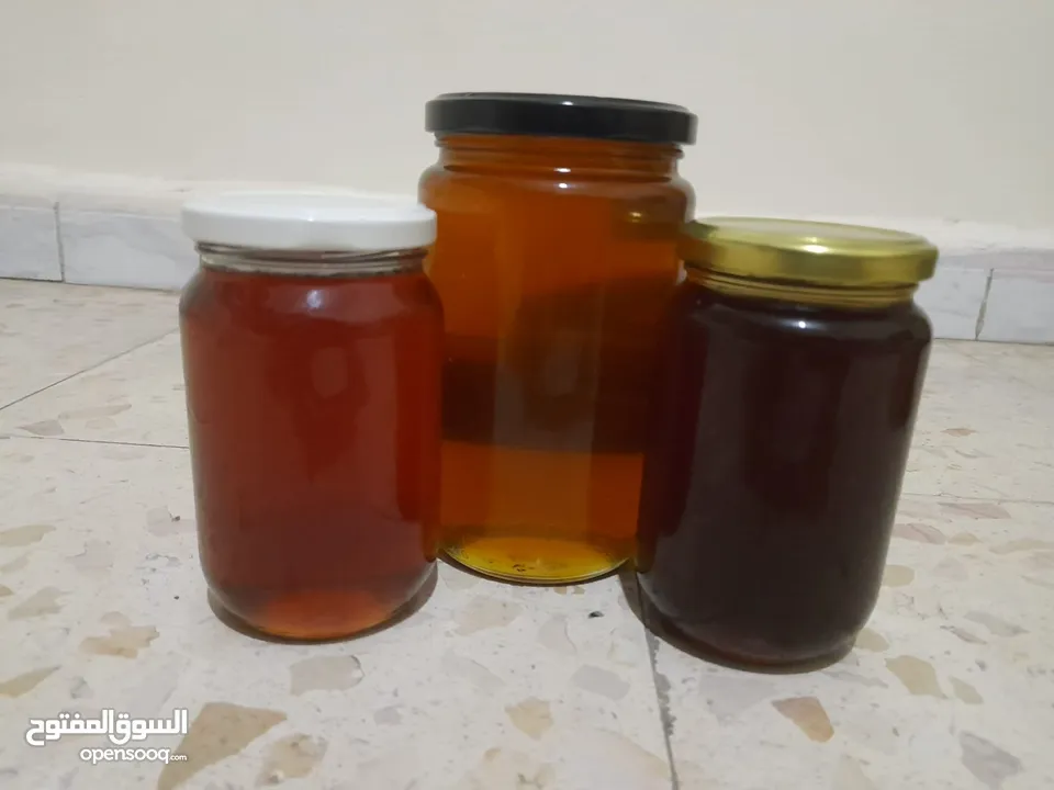عسل طبيعي 100%  العسل الطبيعي الفاخر الابيض القرغيزي والأسود والأحمر وغذاء الملكات
