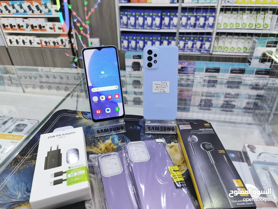 الازرق البارد متوفر SAMSUNG A23 رام 12 جيجا 128 بدون كرتونه معه بكج هدية متوفر توصيل