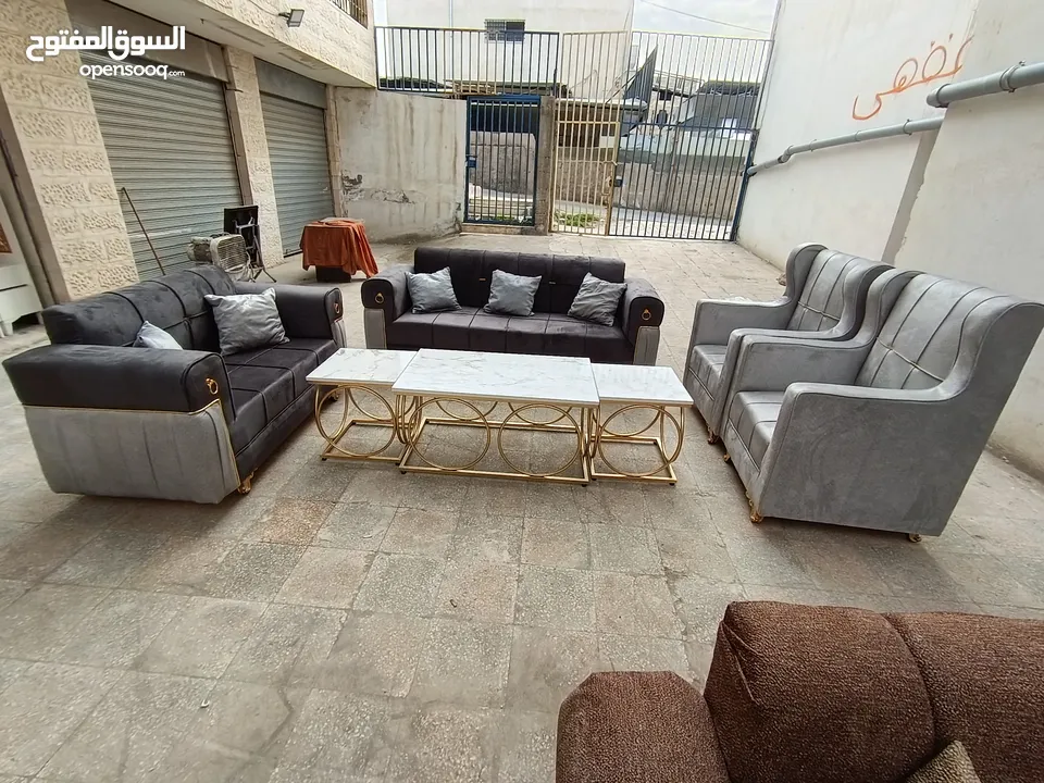 طقم كنب 7 مقاعد حلقات السوبر