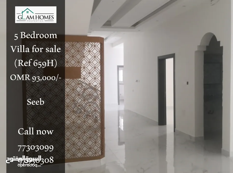 Spacious 5 BR villa for sale in Seeb Ref: 659H