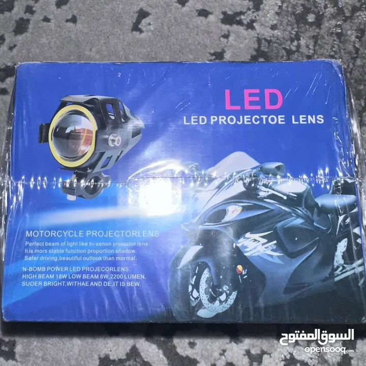 اضواء للدراجه الناريه مقاومه للماء LED projector lens