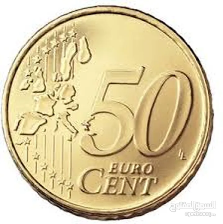 عملة نادرة 50 سنت يورو 2002 حرف D