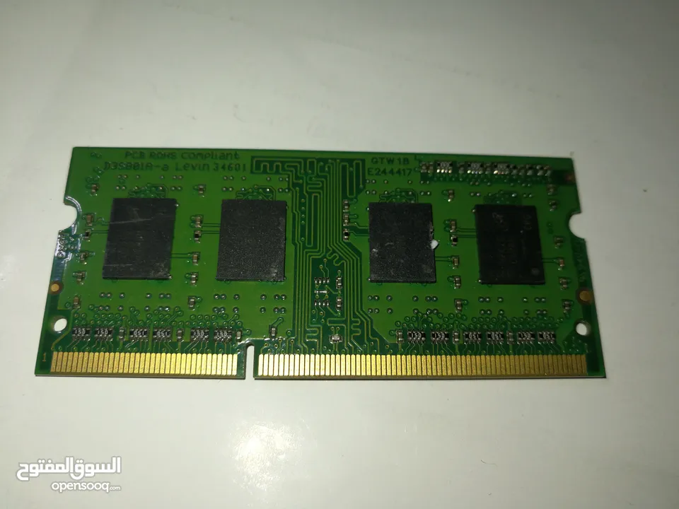 حبيتين رام لابتوب Ram DDR3 1600MHz للبيع (2GB+2GB)
