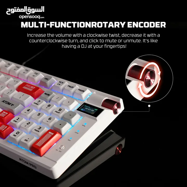 FANTECH MK918 ATOM PRO97 WIRELESS MECHANICAL GAMING KEYBOARD WHITE كيبورد فانتيك الجديد المميز