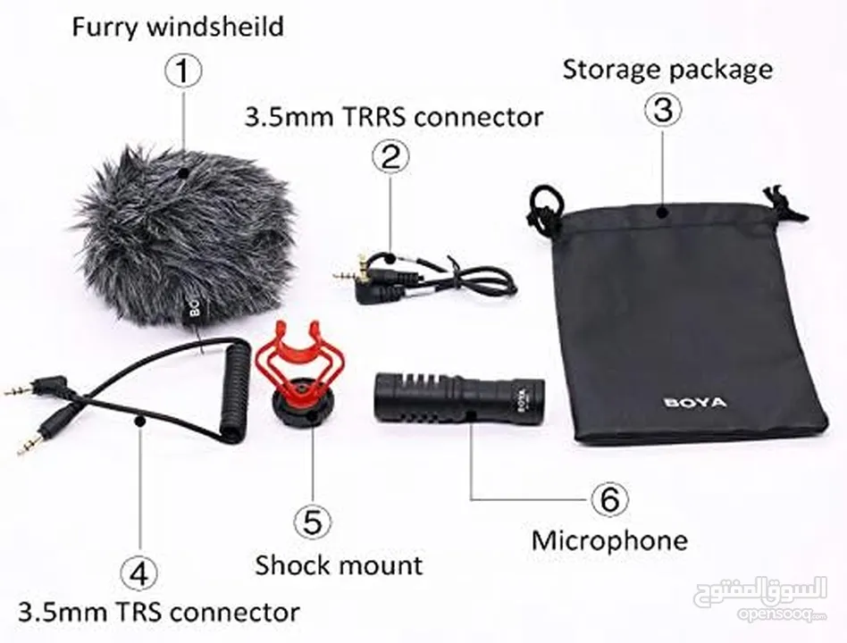 مايك تسجيل احترافي من براند بويا الأصلي للتسريمنغ والبودكاست Boya BY-MM1 Mic for PC & Smart Phone
