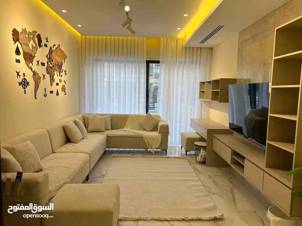 شقة ارضية مفروشة للايجار غرفتين نوم في عبدون