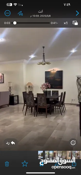 شقة  ارضية مفروشة  للإيجار السنوي والشهري في عبدون