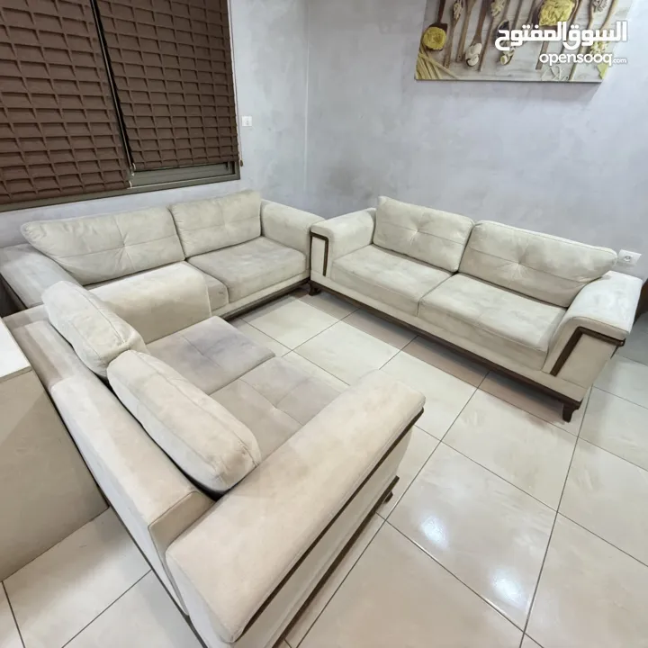 طقم كنب 8 مقاعد وغاز 90 سم وجلاية وغسالة