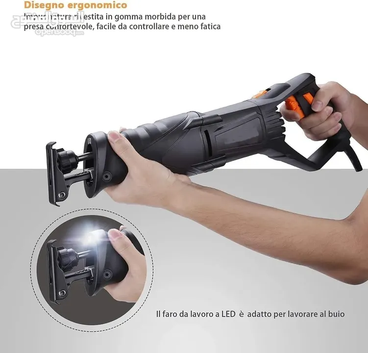 منشار ترددي يتحرك في اتجاهات متعددة بقوة 850 وات  TACKLIFE RPRS01A UNIVERSAL RECIPROCATING SAW