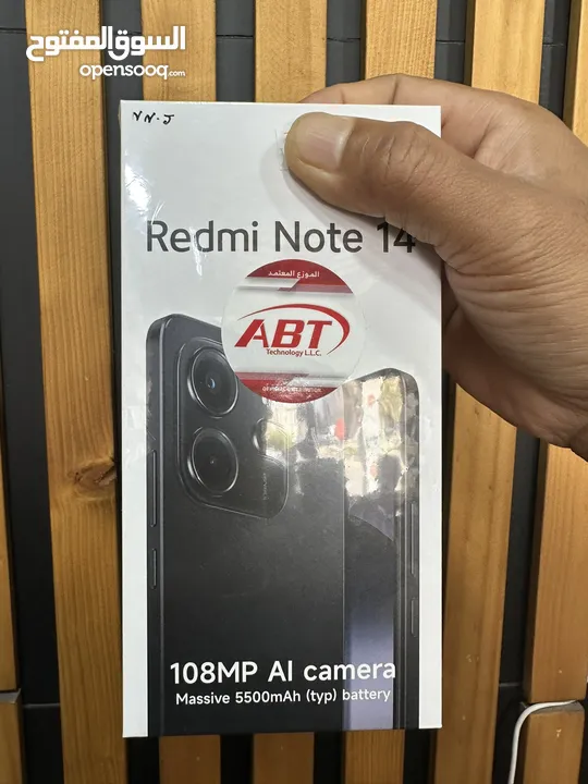 Redmi Note 14 ram 8 gb memory 256 gb all color new