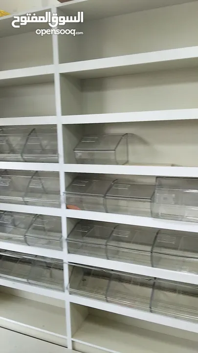 ديكور محمص او سوبر ماركت مفصل جديد استخدام شهر وتم اغلاق المحل بسبب السفر