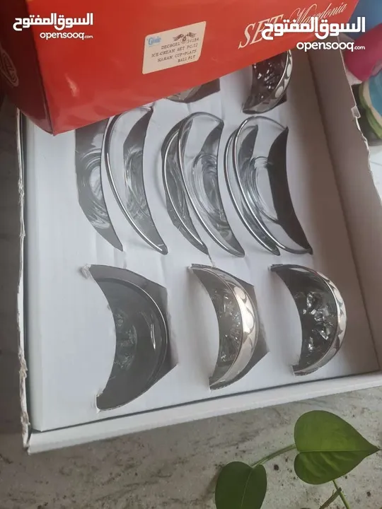طقم زجاجي للأيس كريم