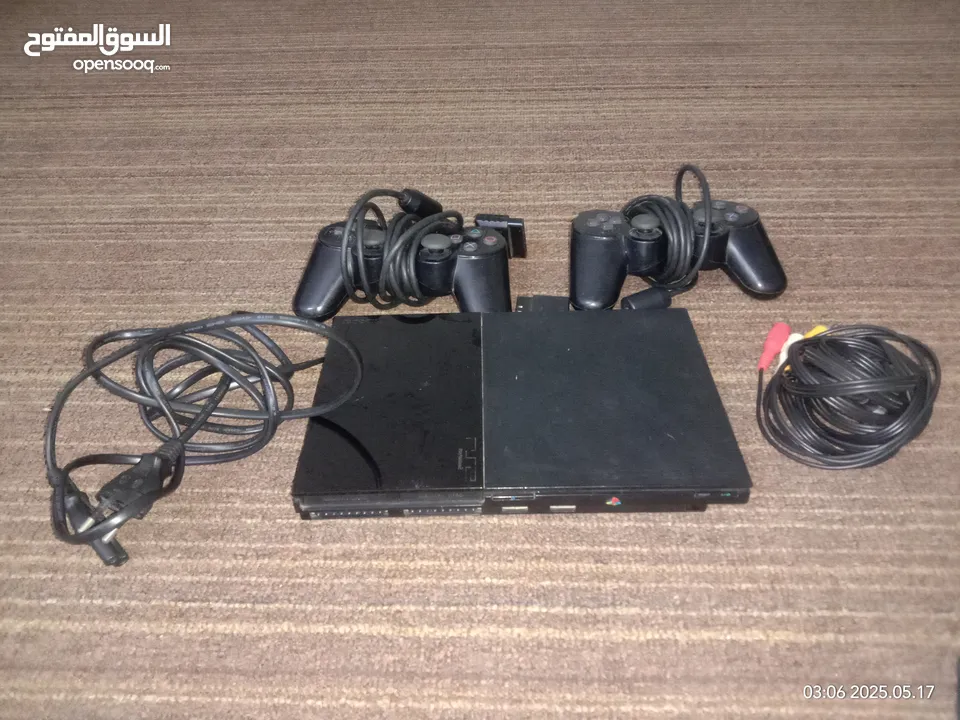 جهاز ps2 بلاستيشن 2 جهاز ممتاز للبيع بسعر ممتاز
