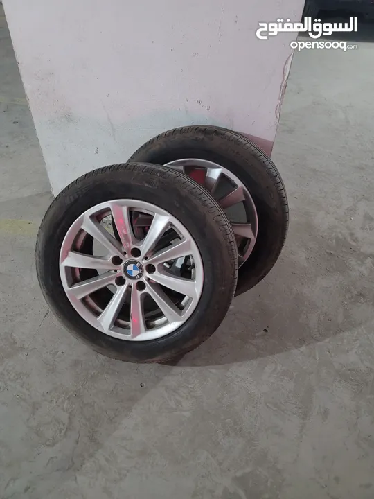جنط bmw اصلي قياس 17 مع كاوشوك runflat  225 / 55