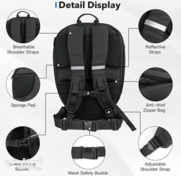 Motorcycle Led Riding Backpack