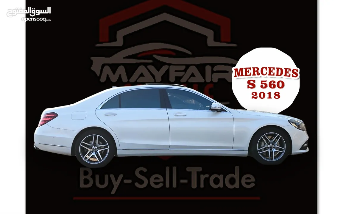 0% DP - ACCIDENT FREE - UNLIMITED KM WARRANTY - MERCEDESE S560 4-MATIC LEXURY 2018  - JAPANESE SPECS