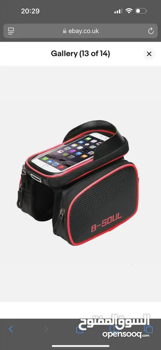 Bicycle bag mobile holder حقيبة الدراجة مع حاملة للهاتف