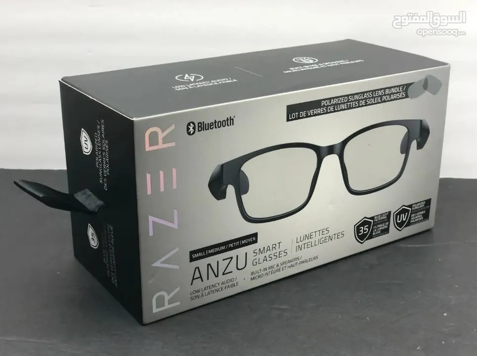 RAZER ANZU Bluetooth SMART GLASSES WITH BLUE LIGHT FILTER +  POLARIZED LENS  Bluetooth headset