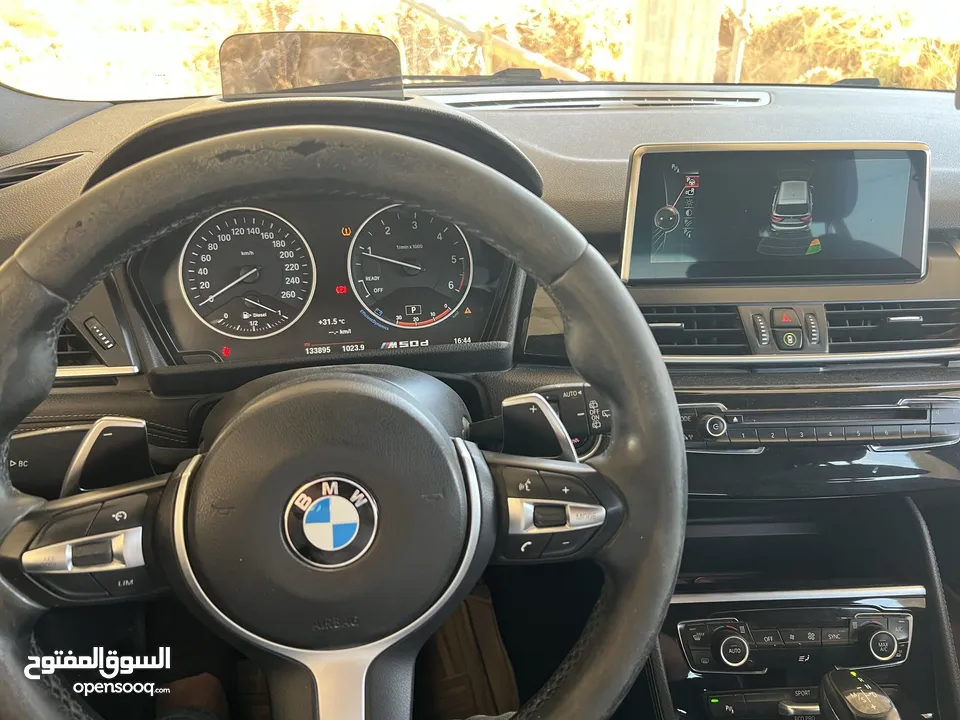 BMW 218d Twin Turbo  مميزة، اقتصادية (سولار) ، عائلية 7 ركاب، اعلى فئة