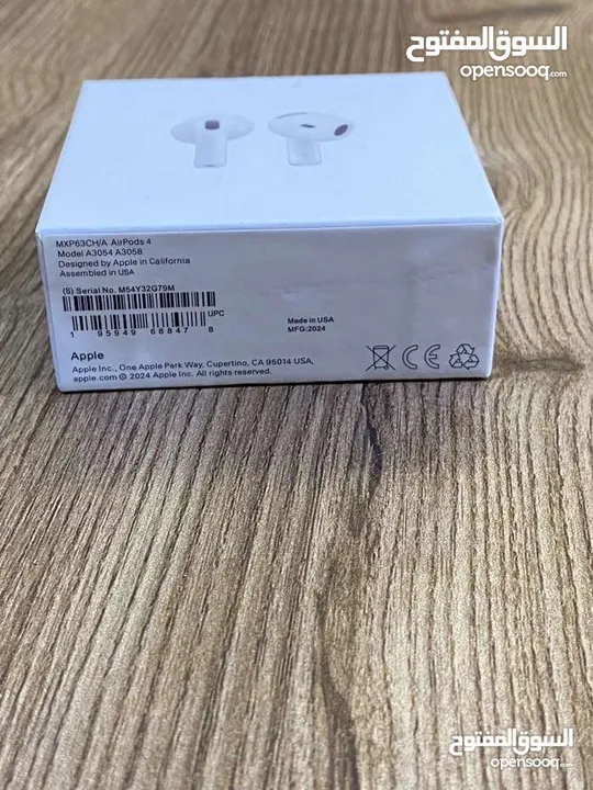 أختار الأصلي وريح راسك النسخة الأحدث والأقوى  بطارية تصل إلى 5ساعات من الأستخدام Apple AirPods 4 AN