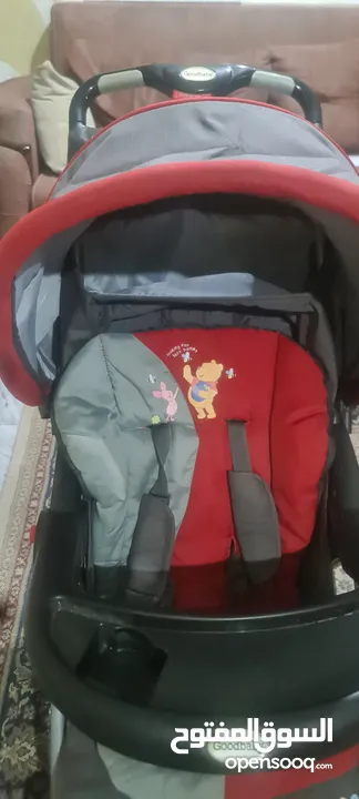 عرباية أطفال قوية ومتينة وشبه جديديدة استعمال قليل وماركة GOODbabY وبحالة ممتازة