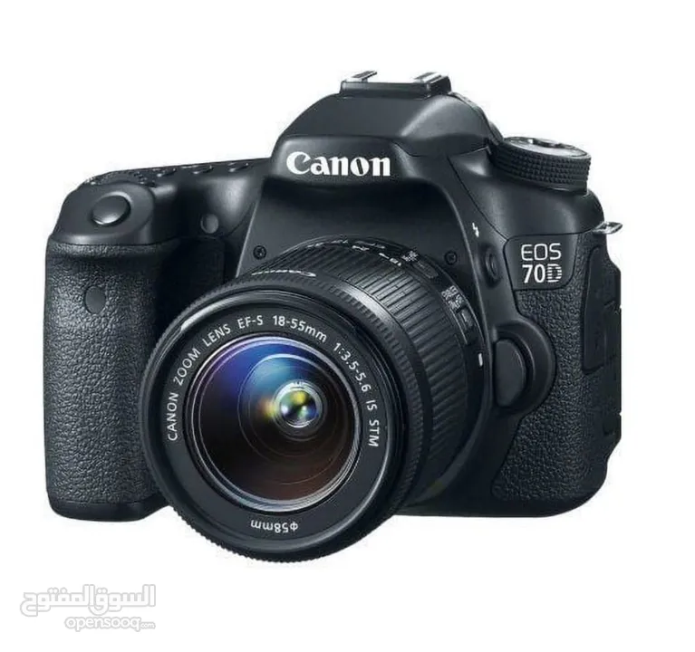 كاميرا كانون EOS 70D DSLR  للبيع مع عدستين
