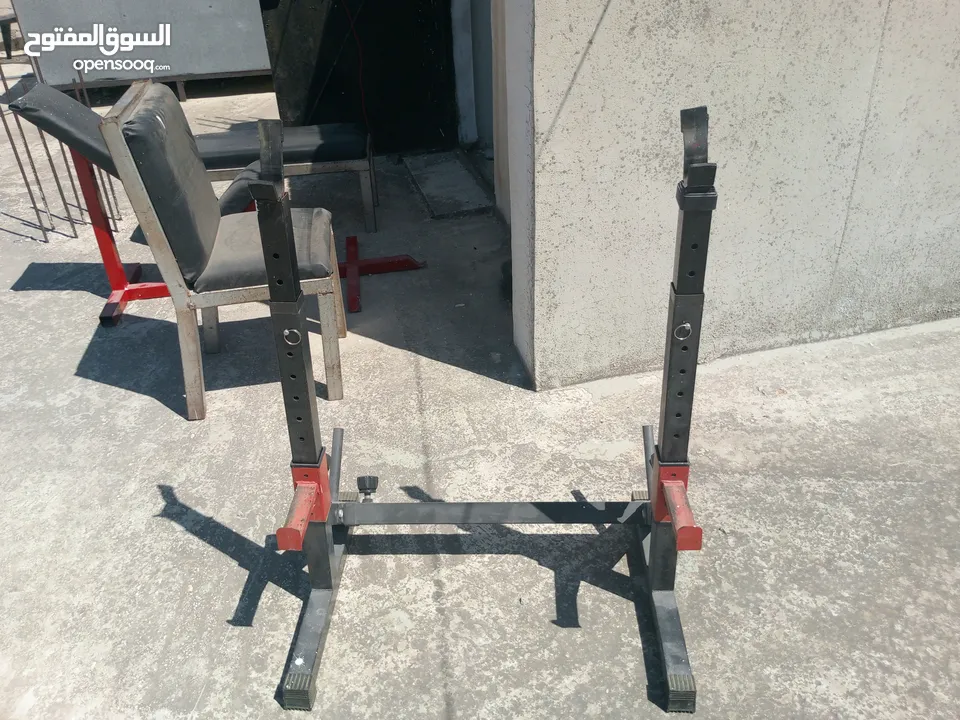 مجموعة بنشات وحمالة اوزان بسعر حرق