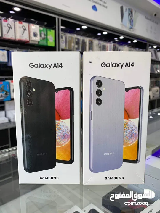 جهاز مستعمل اخو الجديد Samsung A14 رام 8 جيجا 64 مع البكج أغراضة متوفر توصيل والوان