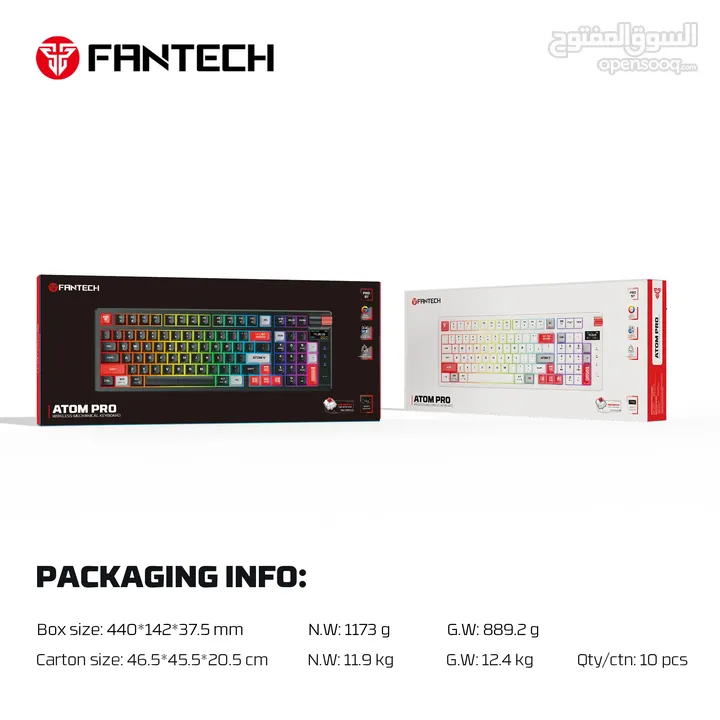 FANTECH MK918 ATOM PRO97 WIRELESS MECHANICAL GAMING KEYBOARD WHITE كيبورد فانتيك الجديد المميز