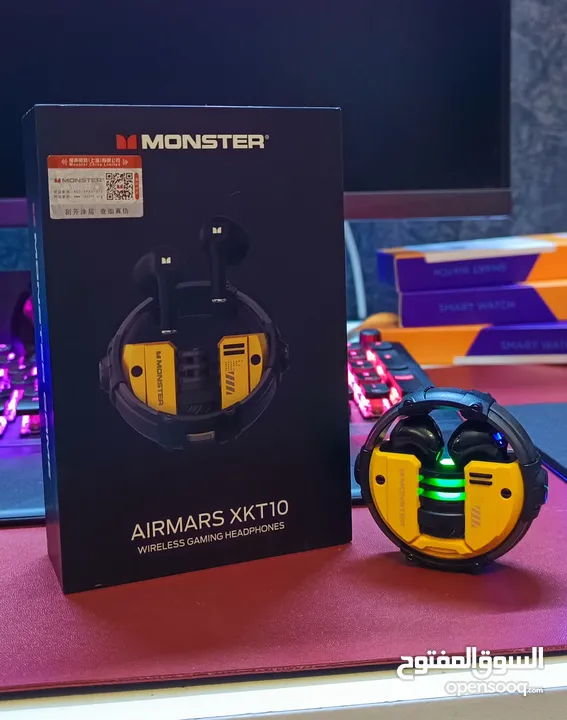 Monster Airmars XKT10 Gaming Earbuds إيربودز جيمنج إحترافية