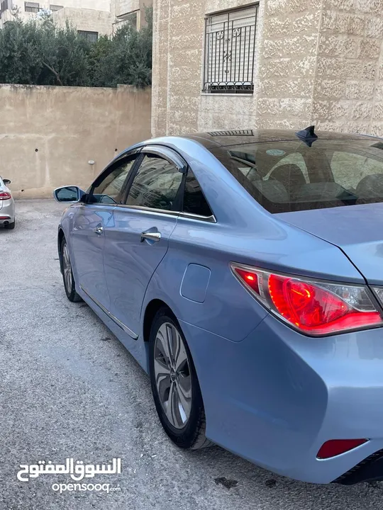 هونداي سوناتا هايبرد موديل 2014 مميزة لون ازرق بلو فل اضافات